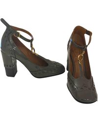 chloe patent leather flats