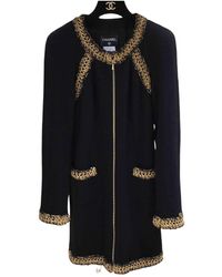 Chanel Manteau en laine - Noir