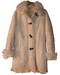Burberry Vintage White Shearling Coats