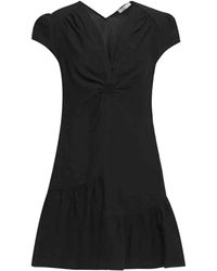 Sandro Spring Summer 2019 Leinen Mini kleid - Schwarz