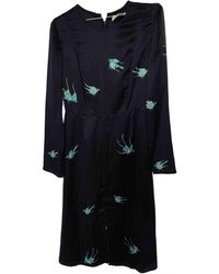 Diane von Furstenberg Seide Midi kleid - Mehrfarbig