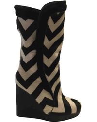 Max Mara Leather Ankle Boots - Black