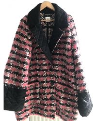 Chanel Abrigo de Lana - Rosa