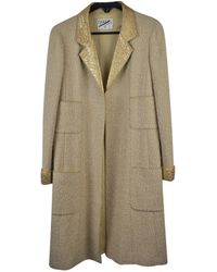 Chanel Manteau en laine - Métallisé