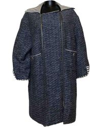 Chanel Abrigo en algodón marino - Azul