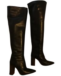 Maje Fall Winter 2018 Black Leather Boots