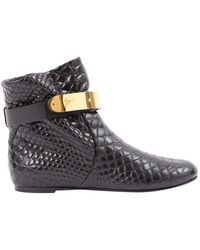 Giuseppe Zanotti Leder Stiefeletten - Schwarz