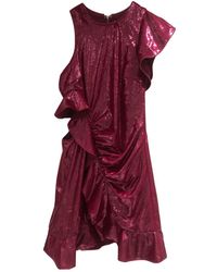 Self-Portrait Samt Mini kleid - Lila