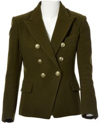 Balmain Wolle Blazer - Grün