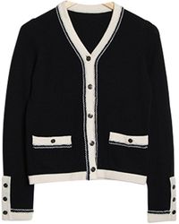 Chanel Wolle Cardigan - Schwarz
