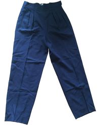 Chanel Pantaloni tailleur in Lana - Blu