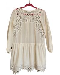 Sandro Midi kleid - Weiß