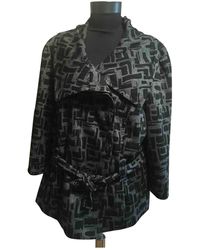 Sandro Grey Viscose Trench Coats - Gray