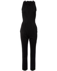 Valentino \n Black Wool Jumpsuits