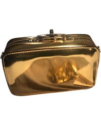 Max Mara Leather Clutch Bag - Metallic