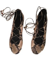 Sandro Leder Ballerinas - Natur