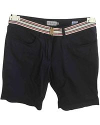 Moncler Shorts en Coton Bleu