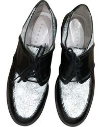 Sandro Black Leather Lace Ups
