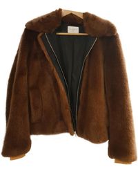 Sandro Fall Winter 2018 Synthetikpelz Kurze jacke - Braun