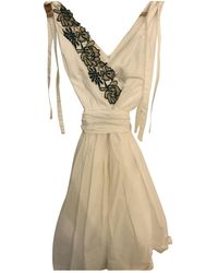 Sandro Midi kleid - Weiß