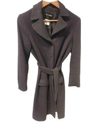 Chanel Mantel en Laine Gris