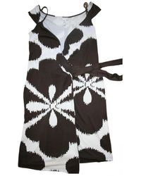 Diane von Furstenberg Seide Midi kleid - Braun