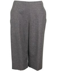 Valentino \n Grey Wool Shorts - Gray