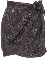 Isabel Marant Gonna in seta argentato \N - Multicolore