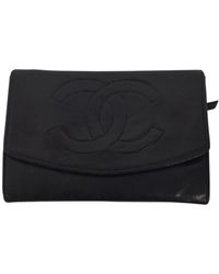 Chanel Petite maroquinerie \N en Cuir Noir