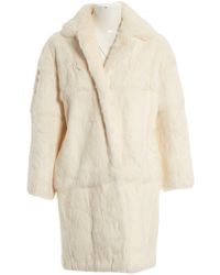 Sandro Rabbit Coat - White
