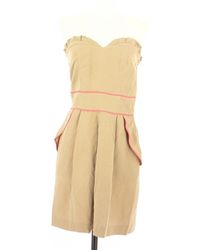 Sandro Leinen kleider - Braun