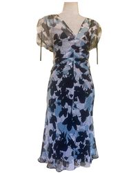 Diane von Furstenberg Seide Midi kleid - Blau