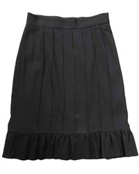 Valentino \n Black Synthetic Skirt