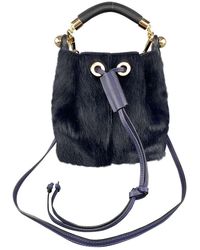 teddy faux fur cow shoulder bag