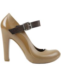 Marni Leder Pumps - Natur