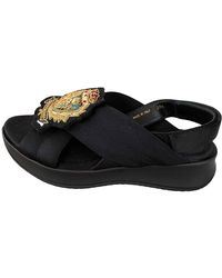 Burberry Cloth Sandals - Black