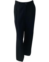 Chanel Pantalón recto de Lana - Negro