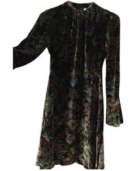 Sandro Samt Mini kleid - Schwarz