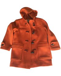Burberry Wool Dufflecoat - Orange