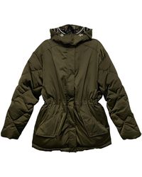 Sandro Khaki Polyester Coats - Green