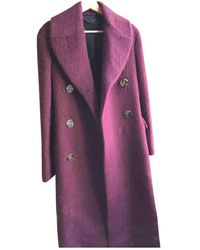 Burberry Wool Coat - Purple