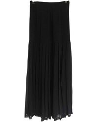 Sandro Black Viscose Skirt