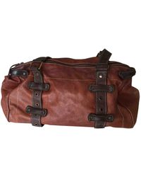 Sandro Camel Leather Handbag - Brown