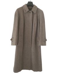 Burberry Tweed Coat - Brown
