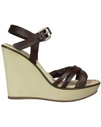 Moncler Sandales en cuir - Marron