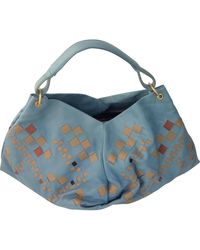 Bottega Veneta Handtasche Leder Blau