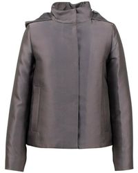 Valentino \n Grey Polyester Coat - Gray