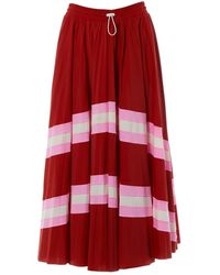 Valentino Falda en sintético rojo \N