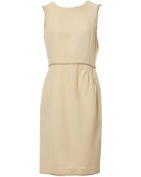 Chanel Wolle mini kleid - Natur