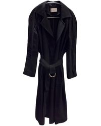 Sandro Black Synthetic Coats